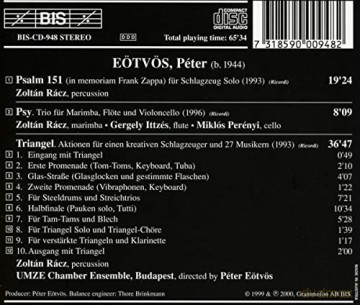 P. Eotvos: ETvS: Percussion Music [CD]