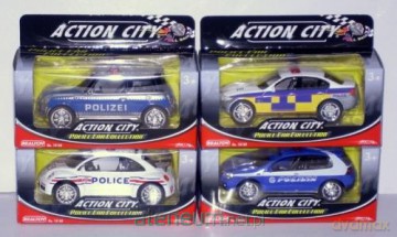 Metalowy samochód policyjny Action City [ZABAWKA]