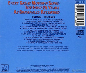Every Great Motown Song: The First 25 Years, Vol. 1 - the 1960's [CD]
