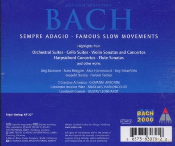 Johan Sebastian Bach: Famous Adagios [CD]