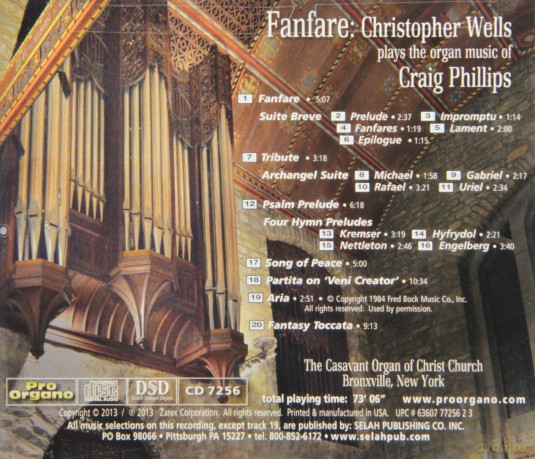 Phillips: Fanfare: Christopher Wells Plays the Organ Music [CD]