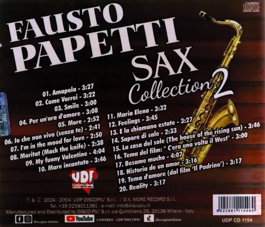 Papetti Fausto: Fausto Papetti - Sax Collection 2 [CD]