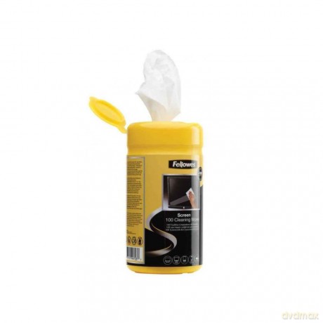 Fellowes: Fellowes 9970311 Salviette Per Pulizia Schermo, Confezione Da 100 Pezzi [CD]
