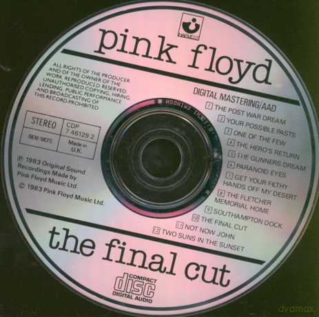 Pink Floyd: Final Cut [CD]
