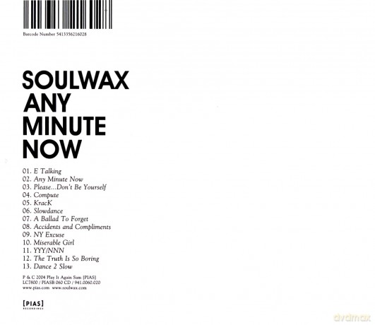 Soulwax: Any Minute Now [CD]