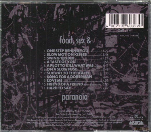 Furniture: Food Sex & Paranoia One Step Behind You Slow Motion Kisses Swing Tender a Taste of Uoy [CD]