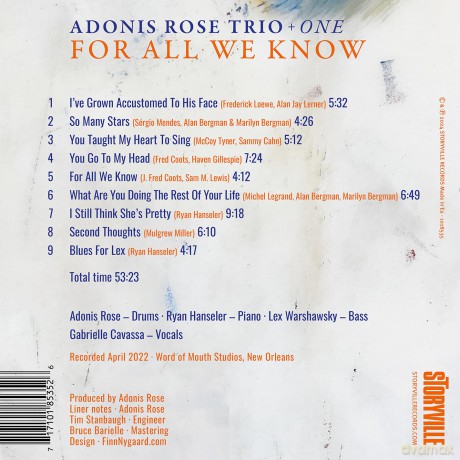 Adonis Rose: For All We Know [CD]