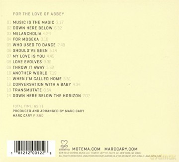 Marc Cary: For the Love of Abbey [CD]