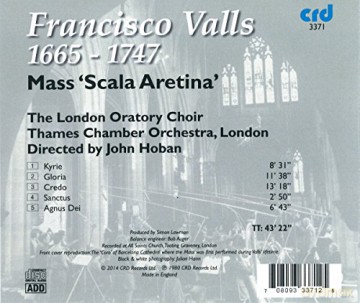 F. Valls: Francisco Valls Mass Scala Aretina [CD]