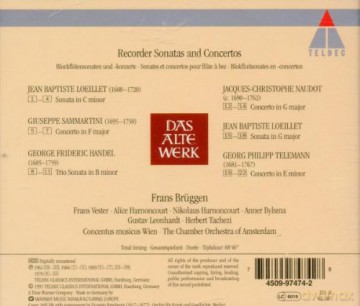 Frans Bruggen: Frans Bruggen Edition, Vol. 12: Recorder Sonatas and Concertos [CD]