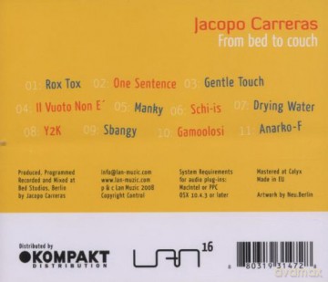 Jacopo Carreras: From Bed to Couch [CD]