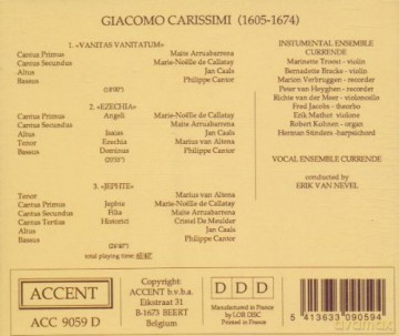 Giacomo Carissimi: Giacomo Carissimi Musique SacrŠe [CD]