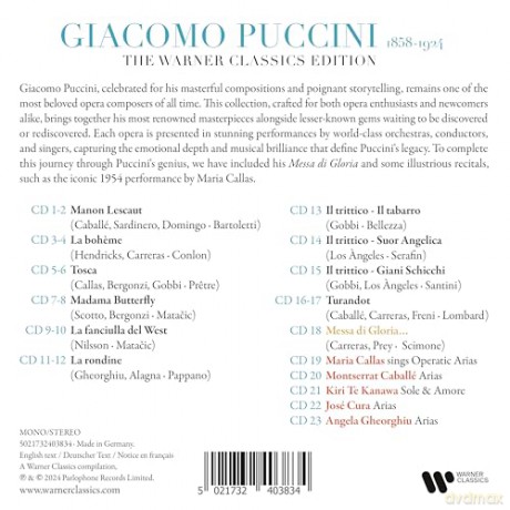 Giacomo Puccini: Giacomo Puccini Edition [23CD]