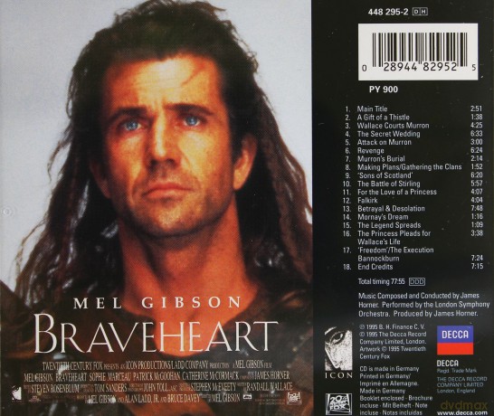 Braveheart soundtrack (James Horner/London Symphony Orchestra) [CD]