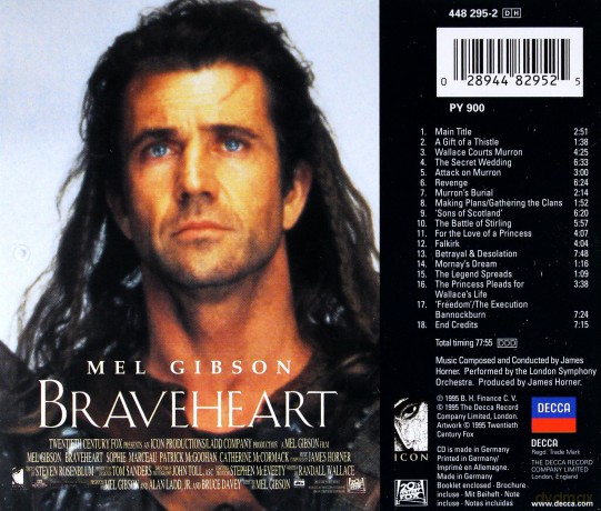 Braveheart soundtrack (James Horner/London Symphony Orchestra) [CD]