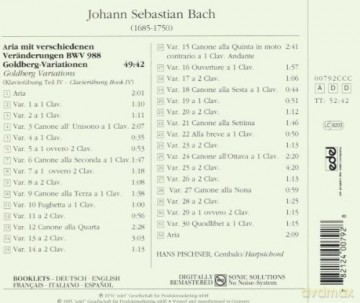 Johann Sebastian Bach: Goldberg Variationen Bwv 988 [CD]