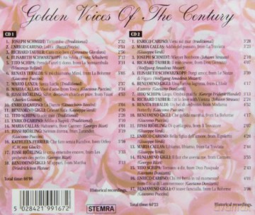 Golden Voices of the Century Callas,M./caruso,E./tauber,R. [2CD]