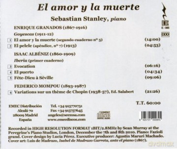 Sebastian Stanley: Granados; Albeniz; Mompou: El Amor Y La Muerte [CD]