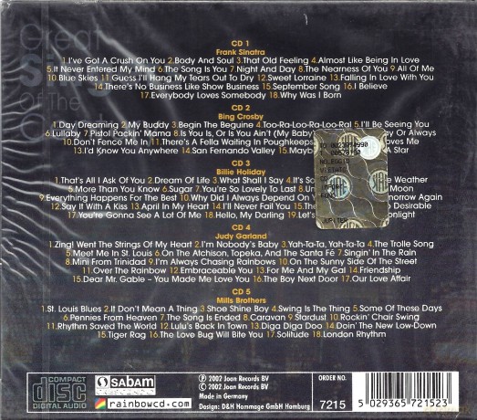 Great Singers of the Cent 2 [5CD]