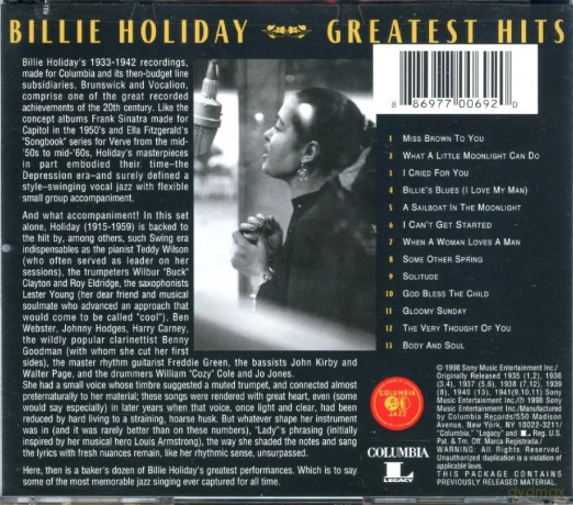 Billie Holiday: Greatest Hits [CD]