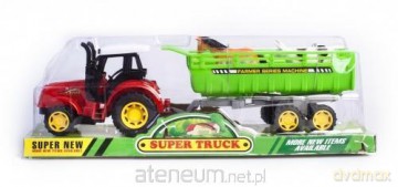 Traktor Plastikowy z Przyczepą 12cm [KSIĄŻKA]