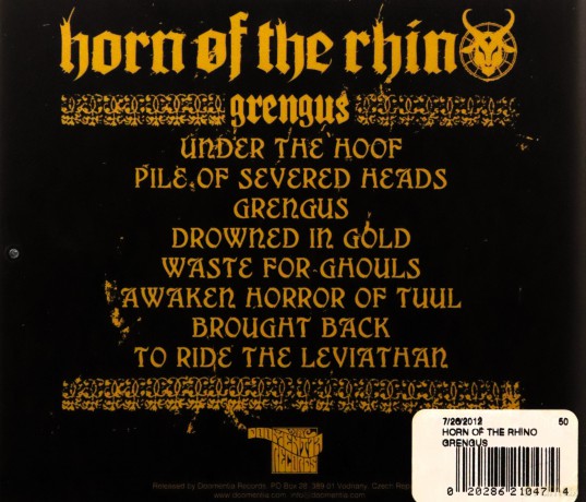 Horn of the Rhino: Grengus [CD]