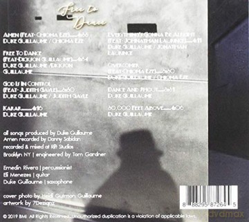 Cd Duke Guillaume Free To Dance: Guillaume Duke - Free To Dance [CD]