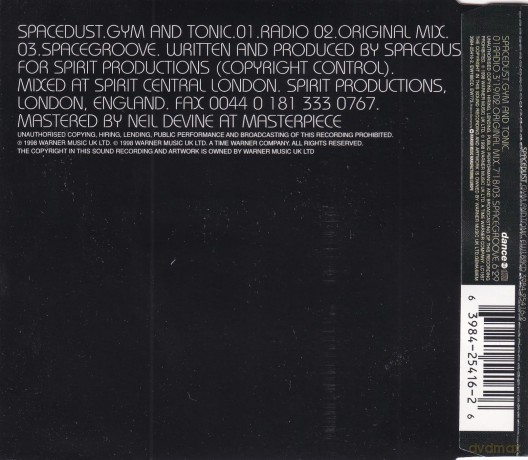 Spacedust: Gym And Tonic [CD]