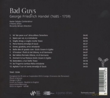 Xavier Sabata: Handel: Bad Guys - Opera Arias From Amadigi, Ariodante and Ottone [CD]