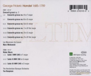 Handel: Handel: Six Concertos/water Music [2CD]