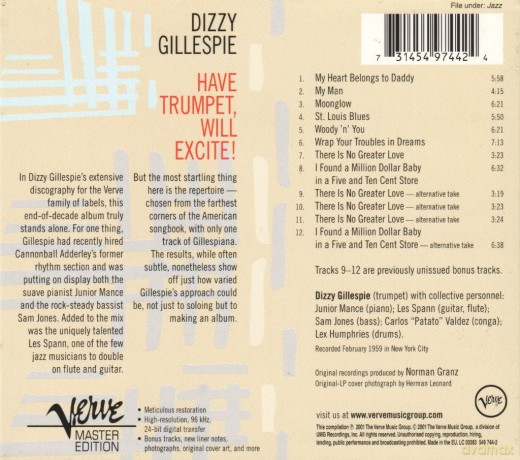 Dizzy Gillespie: Have Trumpet, Will Excite! [CD]
