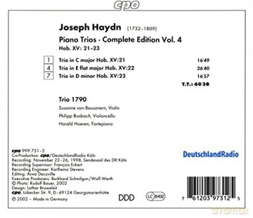 Joseph Haydn: Haydn: Complete Piano Trios, Vol 4 /trio 1790 [CD]