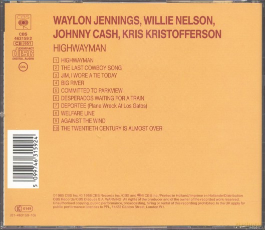 Highwaymen: Highwayman [CD]