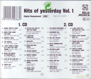 Hits Of Yesterday Vol.1 [CD]