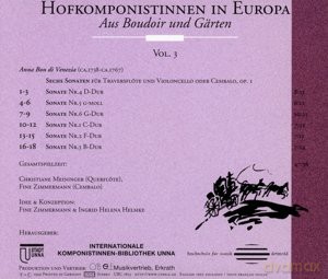 A.B. De Venezia: Hofkomponistinnen in Europa Vol 3 [CD]