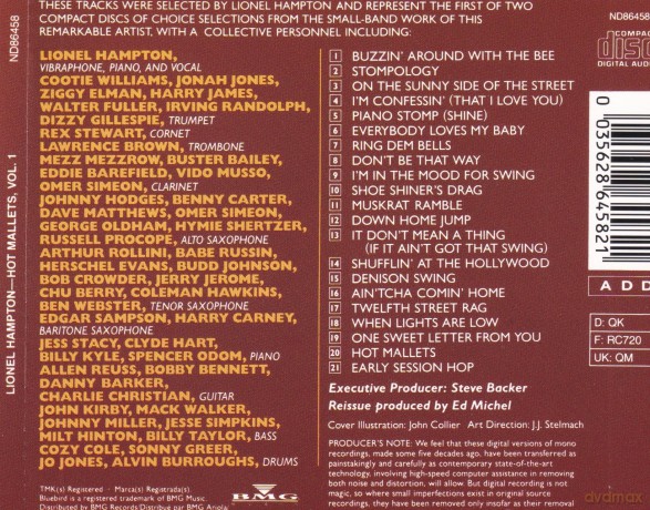 Lionel Hampton: Hot Mallets Vol. 1 [CD]