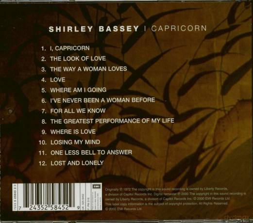 Shirley Bassey: I Capricorn [CD]