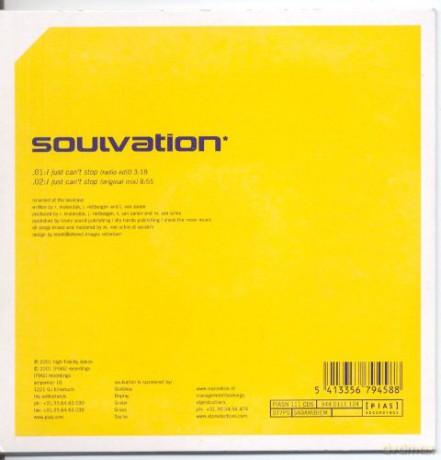 Soulvation*: I Just Can't Stop Re [CD]
