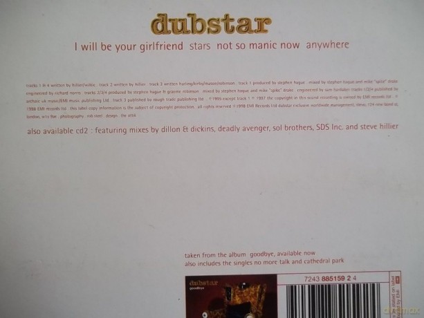 Dubstar: I Will Be Your Girlfriend [CD]