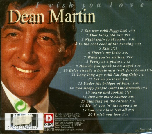 Dean Martin: I Wish You Love [CD]