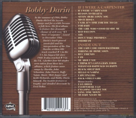 Bobby Darin: If I Were a Carpenter/inside Out [CD]