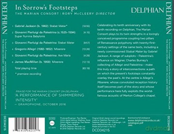 Jackson: In Sorrow's Footsteps: Jackson; Palestrina; Allegri; Macmillan [CD]