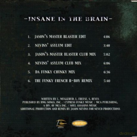Jason vs Cypress Hill Nevins: Insane In The Brain [CD]