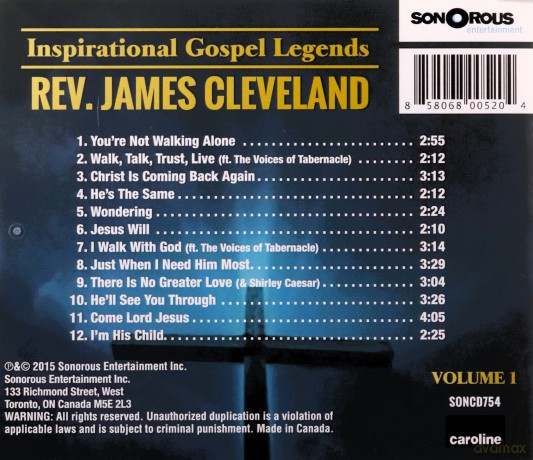 James Cleveland: Inspirational Gospel Legends 1 [CD]