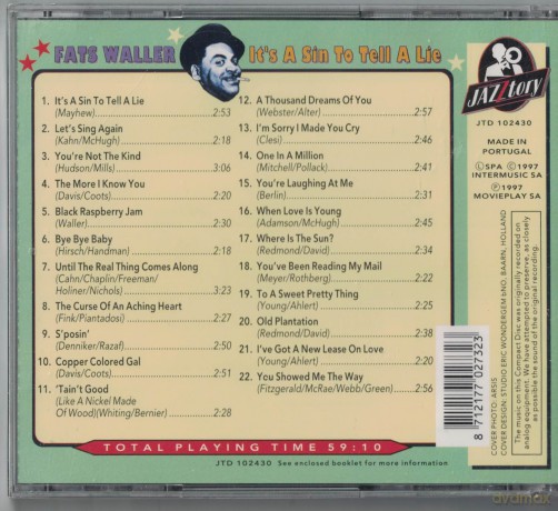 Fats Waller: It's A Sin To Tell A Lie [CD]
