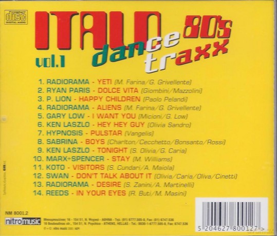 Italo Dance Traxx 80's Vol1 [CD]