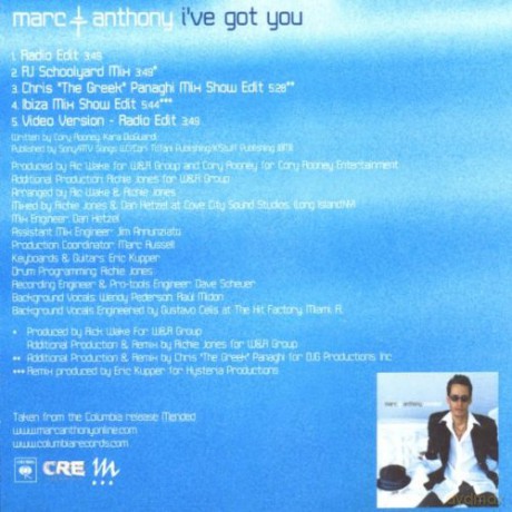 Marc Anthony: Ive Got You [CD]