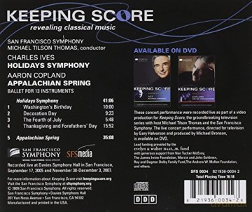 Tilson Thomas: Ives: Holidays Symphony/copland Appalachian Spring [CD]