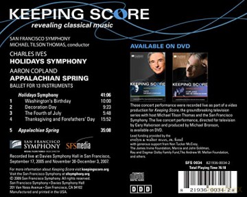 Tilson Thomas: Ives: Holidays Symphony/copland Appalachian Spring [CD]