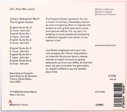 Zhu & Xiao-Mei: J.S. Bach: Die Englischen Suiten Bwv 806-811 [CD]
